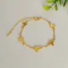 Yingyi Joyería DIY Pulsera de Nácar Trébol de Cuatro Hojas Mariposa Calabaza Corazón Pulsera Base de Material Hecha a Mano