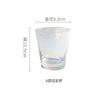 Lvdian Vaso de agua de vidrio colorido con patrón martillado estilo japonés, galvanizado iónico, vaso de agua para el hogar, taza de té, copa de vino creativa, taza de leche