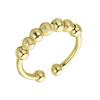 Anillo de ansiedad con perla explosiva de Amazon, ajustable, sencillo, chapado en cobre, con cuentas de cobre.