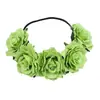 Europa y Estados Unidos Transfronterizos 5 rosas rojas corona de flores para el pelo diadema novia accesorios para el pelo de boda fiesta festiva banda para el pelo de flor artificial