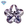 Huagang Gema Base Chapada en Oro Zircón Azul Pentagonal Flor de Ciruelo Piedra Suelta Color Azul Artificial Superficie de Anillo