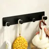 Ganchos de acero inoxidable transfronterizos, ganchos adhesivos fuertes, ganchos para ropa en la parte trasera de la puerta, ganchos de ferretería para ropa, ganchos de metal para abrigos y sombreros sin taladro