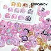Café con Leche Rosa y Morado Hecho a Mano Pintado a Mano Diamantes de Imitación Materiales DIY Accesorios para Joyería Cuentas Sueltas Cuentas en Hilo Cadena para Teléfono Colgantes Cuentas Dentro de Cuentas