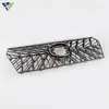 Adecuado para Prado Fj150 2018-2021 Rejilla Frontal de Parachoques de Malla en Forma de Diamante Negro Brillante