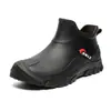 Botas de Chuva Curtas para Exterior de Comércio Exterior para Todas as Estações, Sapatos de Água Impermeáveis e Resistentes ao Desgaste para o Dia a Dia, Espessados e Aveludados, Antiderrapantes para Cozinha Quente