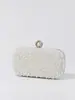 Bolsa de Noite Popular Vintage com Pérolas para Socialites, Nova Bolsa Clutch Cheongsam com Pedrarias, Bolsa para Vestido de Festa