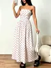 Vestido Sexy de Rayas Bloque de Color sin Tirantes para Mujer, Nuevo Estilo de Alta Gama para Verano, Elegante Vestido Largo de Cintura Alta Adelgazante