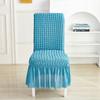 Cubierta para Silla Falda Acampanada de Palomitas de Maíz Transfronteriza Engrosada Estéreo Seersucker Cubierta para Silla Elástica Universal de Una Pieza Cubierta para Silla y Mesa de Comedor