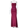 Vestido de Banquete 2026 Nova Chegada de Verão com Design de Cadarço, Sensação de Luxo, Vestido Liso sem Alças e Costas Nuas Estiloso e Sexy