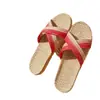 Pantuflas de Lino para Todas las Estaciones, Primavera, Otoño y Verano, Pantuflas de Paja de Ratán Gruesas para el Hogar para Hombres y Mujeres, Hogar y Interior al por Mayor
