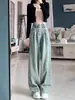 Jeans de Tiro Alto de Pierna Ancha para Mujer, Rectos Adelgazantes, Holgados con Caída, Pantalones Largos hasta el Suelo para Figura Pera Alta y Relajada