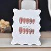 Conjunto de 10 Peças de Unhas Artesanais Vestíveis de Estilo Puro e Desejável, Iluminadoras e Deslumbrantes, Adesivos de Unha Elegantes, Unhas Artesanais Acabadas Removíveis