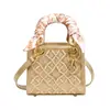 Bolso de Princesa Diana Bordado de Alta Gama, Bolso de Mujer, Nuevo Bolso de Mano con Pañuelo de Seda de Moda, Bolso Bandolera de Hombro Moderno y Elegante