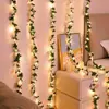 2026 Nuevas Luces de Cadena de Flores Rosas para Decoración de Patios Exteriores, Vallas de Balcón, Luces Decorativas de Atmósfera para Jardines Pequeños
