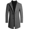 Abrigo de Lana para Hombre Otoño/Invierno 2026 Gabardina de Longitud Media con Relleno de Algodón Ropa de Abrigo Gruesa para Hombre