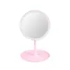 Espelho de Mesa com Luz para Beleza, Espelho de Maquiagem Portátil para Mesa, Espelho de Maquiagem Recarregável de Três Cores, Espelho de Maquiagem LED