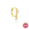 Brincos Clássicos de Prata Esterlina S925 com Diamante, Brincos Geométricos de Zircônia Marquise Europeus e Americanos Mais Vendidos, Brincos Pequenos Personalizados
