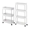 Estante de almacenamiento para huecos de cocina directo de fábrica estante de almacenamiento para huecos estrechos multicapa rueda lateral de refrigerador carrito de mano al por mayor