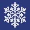 Decoraciones Navideñas 10cm Copos de Nieve, Copos de Nieve con Polvo de Plástico, Colgantes de Copo de Nieve Huecos para Decoración de Árbol de Navidad