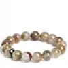 Pulsera de Cuarzo Rutilado Arcoíris Fantasma Natural de Cristal Hongchu, Cuarzo Rutilado Arcoíris Helado, Pulsera de Cuentas Redondas al por Mayor