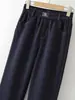 Pantalones de Mezclilla Anchos Elásticos Nuevos de Primavera y Otoño para Mujeres de Mediana Edad y Mayores, Cintura Alta, Elegantes, de Pierna Recta, Estilo Mom