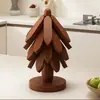 Esterilla Aislante, Esterilla Anti-Quemaduras para Árboles, Esterilla Aislante para Mesa de Comedor, Esterilla de Alta Gama para Platos y Cuencos de Cena, Esterilla de Madera Maciza Resistente a Altas Temperaturas para Vajilla