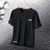 Camiseta de seda helada de verano para hombre, cuello redondo, secado rápido, manga corta, fina, transpirable, talla grande, corte holgado, deportiva y moderna