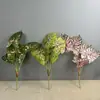 Caladio Hoja Colorida, Caladio Hoja Grande, Planta de Caladio Bicolor, Flor Artificial en Maceta, Arreglo de Escena, Serie Rosa de Boda, Planta Verde Artificial
