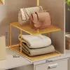 Divisória de compartimento de armário de guarda-roupa em camadas para armário de quarto prateleira de armazenamento empilhável divisória de roupas artefato de armazenamento