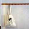 Design de nicho coreano, desenho animado fofo, padrão divertido, bolsas finas de algodão, bolsa de lona, bolsa de ombro, bolsa de compras