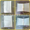 Bolsa Impermeable Transparente de PVC con Cremallera para Hojas Sueltas A5A6A7M5 Bolsa de Almacenamiento para Cuaderno Portátil Cremallera Esmerilada Bolsa de Recarga