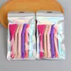 Brocha de Silicona de Doble Propósito con Espátula para Aplicar Mascarilla de Barro, Brocha en Forma de Abanico para Ácido Frutal, Herramientas de Belleza al por Mayor