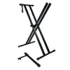Desmontaje y montaje de soporte electrónico para piano de doble tubo comercio exterior Doble tubo X empaque e-commerce tamaño pequeño soporte de piano doble X soporte para piano de 54/61 teclas