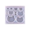 Yu Meiren Pendiente de Botón de Oreja de Gatito Molde de Silicona Pendiente de Oreja de Conejito Pinza para el Cabello Parche Molde DIY Molde de Gota de Pegamento