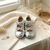 Zapatos de Cuero con Lazo para Niñas Zapatos de Princesa Zapatos para Bebés y Niños Pequeños Zapatos Mary Jane para Niños Pequeños Zapatos de Princesa Plateado Marrón para Niños