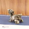 Oito Diagramas Sólidos Tartaruga Dragão Tartaruga Dragão da Sorte Decoração de Mesa para Casa Animal de Chá Objetos Antigos Artesanato Vintage de Latão Ornamentos