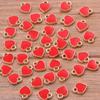 10 Colores 6*8mm Mini Colgante de Corazón Oro Kc Colgante Encanto Goteo de Aceite Joyería Equipaje Accesorios para Uñas