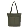Bolsa de Ombro Feminina Casual Simples Estilo INS Japonês Bolsa Tote Versátil de Grande Capacidade para o Dia a Dia para Estudantes Universitárias Bolsa de Trabalho