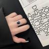 Celebre en Internet Venta Caliente Nuevo Anillo Abierto Zafiro de Simulación Zafiro Anillo de Dedo de Alta Gama con Diamantes Completos para Mujer