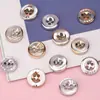 Botones de camisa de alta gama electroplateados de cuatro agujeros, botones decorativos para chaquetas de traje y puños, con borde dorado iridiscente, botones de resina cosidos a mano