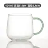 Venta al por mayor de fábrica taza de café de vidrio con asa estilo nórdico taza de leche taza de barriga grande taza transparente para avena desayuno