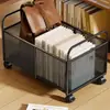 Estantería para guardar mochilas escolares, estantería rodante para estudiantes, carrito de libros para estudiantes de secundaria, cesta/caja de libros móvil debajo del escritorio