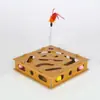 CustomCat Laberinto Rompecabezas Caja Buster de Aburrimiento para Mascotas Juguete de Caña con Plumas para Gatos Pista Bola con Cascabel para Gatitos