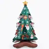 Árbol de Navidad Permanente Transfronterizo de Amazon, Muñeco de Nieve, Cabeza de Papá Noel, Bastón, Globo de Papel de Aluminio, Decoración para Fiesta de Navidad
