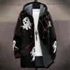 Cardigan con capucha y cremallera suelta para hombre, chaqueta de algodón, 3D digital, sin riesgos, nuevo, independiente de Temu, para hacer tú mismo con imágenes
