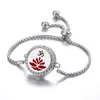 Pulsera de Acero Titanio Incrustada con Diamantes de Alta Calidad Europea y Americana, Aromaterapia, Pulsera de Aceites Esenciales Abrible, Pulsera de Perfume Ajustable Árbol de la Vida Europea y Americana