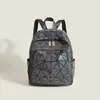 Mochila Luminosa Geométrica de Rombo Nueva Tendencia de Alta Gama Primavera Verano 2026 Mochila Escolar Versátil de Gran Capacidad Mochila de Viaje