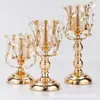 Portavelas de Cristal Cena a la Luz de las Velas Accesorios para Bodas Decoración Creativa para el Hogar Vela Perfumada Dorada Cristal Vela Aromática Romántica Mesa de Comedor Arte en Hierro