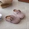 Pantuflas Birkenstock ins retro 2026 nuevo de verano versión coreana para niñas sin cordones, punta cerrada, medias pantuflas con suelas suaves