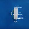 Conector de pagoda de plástico con rosca M, conector de manguera de extremo de pagoda con rosca exterior directa de diente exterior